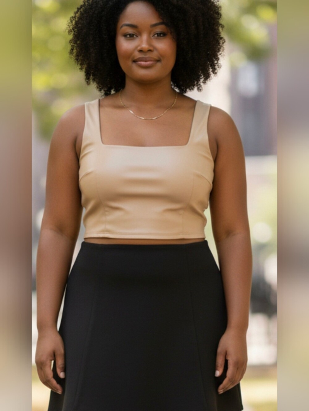 Express Square-Neck Crop Top XL Like New